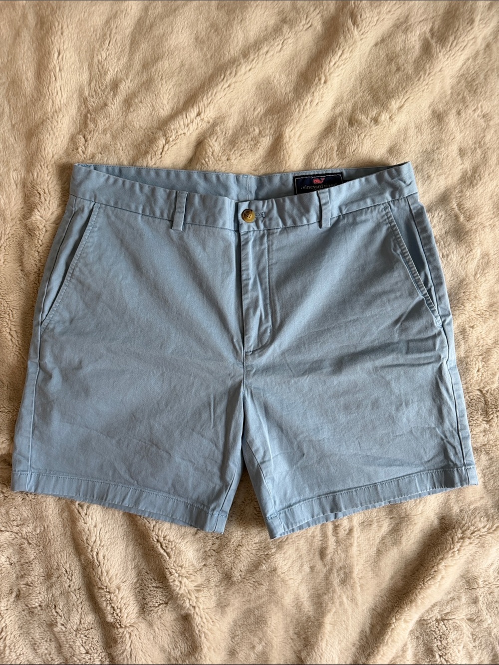 Vineyard Vines Light Blue Flat Front Chino Shorts